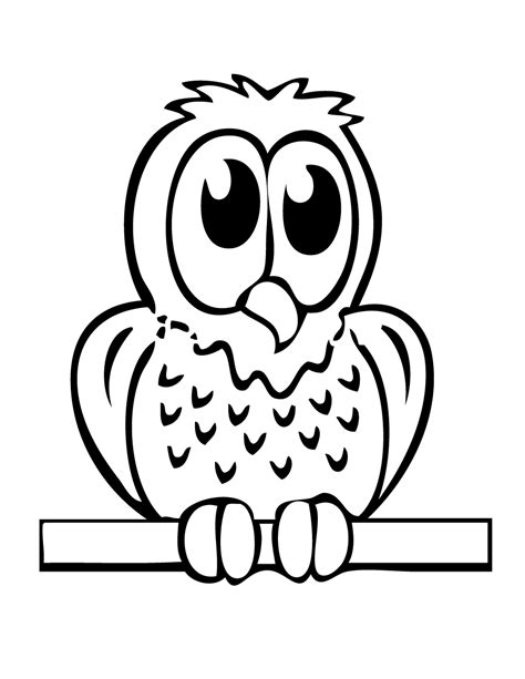 Cartoon Owl Coloring Pages - Cliparts.co