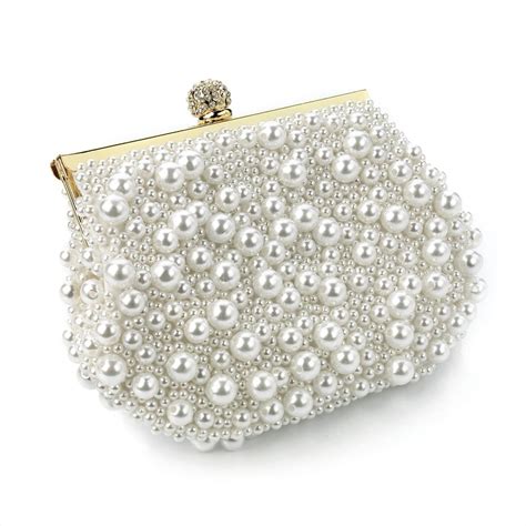 Vintage Style Pearl Clutch Bag Cm X Cm With Stunning Gold An