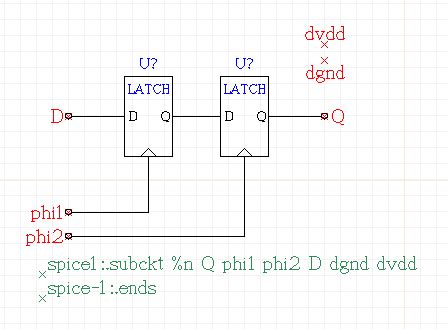 The first schematic to draw, on Page 1, is a D flipflop, as shown in ...