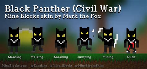 Mine Blocks Black Panther Civil War Skin By Mark The Fox