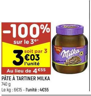 Promo Pâte à Tartiner Milka chez Leader Price iCatalogue fr