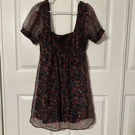 Dark Floral Babydoll Dress Reminds Me Of Selkie Depop