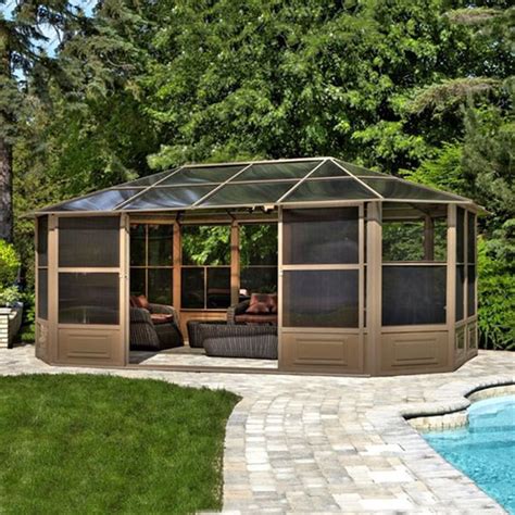 Aluminum Hardtop Screened Gazebo Pergola Design Ideas