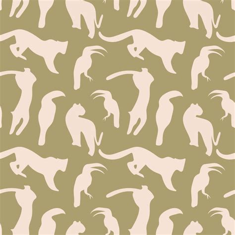 Premium Vector Cartoon Jaguar Vector Seamless Pattern Fabric Leopard