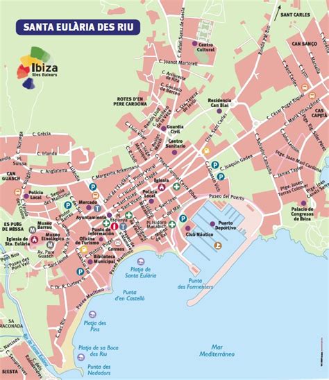 Mapa Vectorial Illustrator Eps Santa Eularia Des Riu Bc Maps Mapa