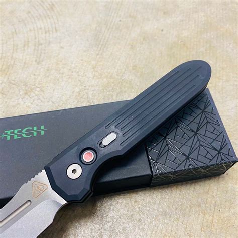 Protech 1804 Prometheus Design Werx 35 Stonewash Auto Invictus Knife