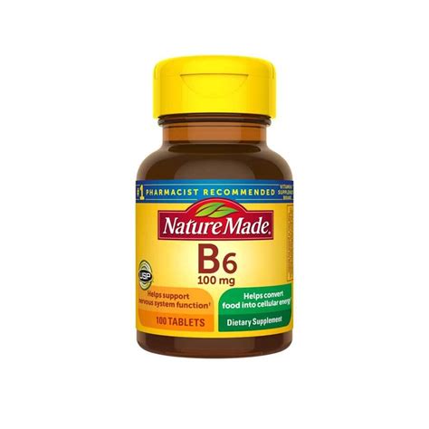 Nature Made Vitamin B6 100mg 100 Tablets Ehavene