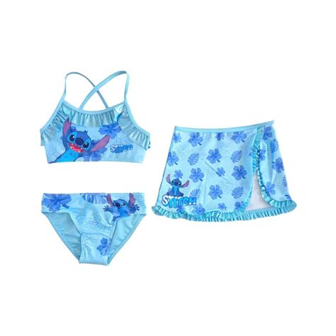 Lilo Stitch Bikini Set Mit Rock Leaf Design J
