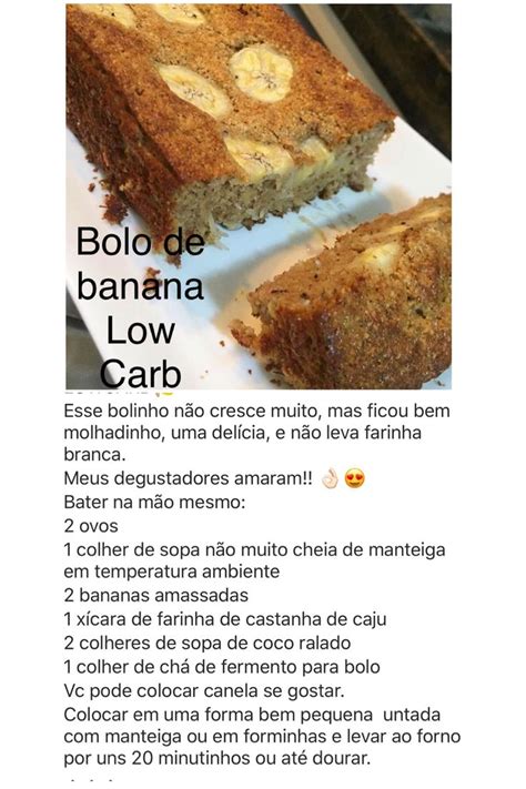 Bolo De Banana Low Carb Food Breakfast Low Carb