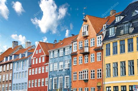 Colorful Danish Houses Near Famous Nyhavn Canal In Copenhagen Denmark