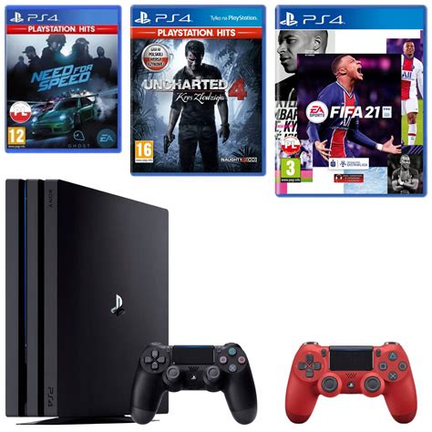 MEGAZESTAW SONY PlayStation PRO 1TB 2 PADY 3 GRY Sklep Opinie