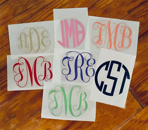 Plain Vinyl Iron On Monogram 80 Color Choices Ready To Apply Etsy