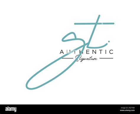 Gt Signature Logo Template Vector Stock Vector Image Art Alamy