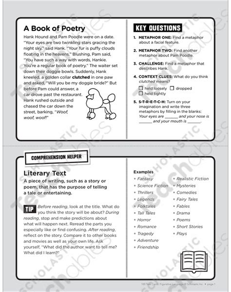 Poems Worksheets For 5th Grade