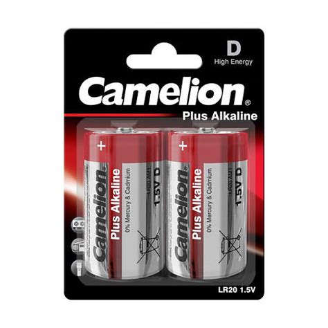 Батарейка CAMELION Plus ALKALINE D LR20 BP2 2шт C 11000220 inc tal