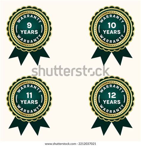 Set Warranty Labels Different Amount Years Stock Vector Royalty Free 2212037021 Shutterstock