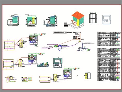 Unidad Basica De Saneamiento En Autocad Cad Mb Bibliocad