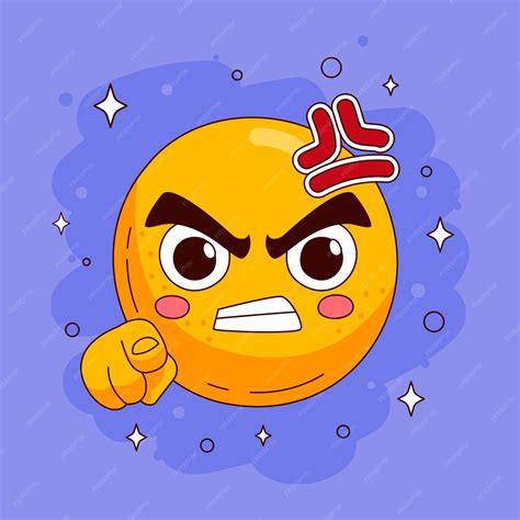 Free Vector | Flat design hate emoji illustration