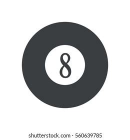 Pictogram Billard Eight Ball Game Vector Stock Vector Royalty Free