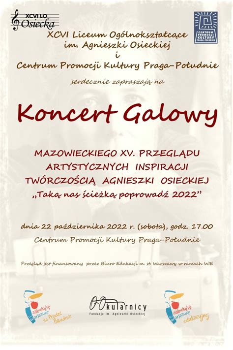 Koncert Galowy XV Przeglądu Osieckowego 2022 Centrum Promocji Kultury