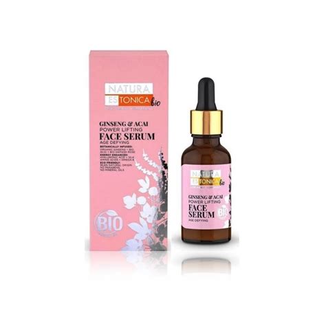 Natura Estonica Ginsegn And Acai Power Liftinga Serums Nobriedušai ādai