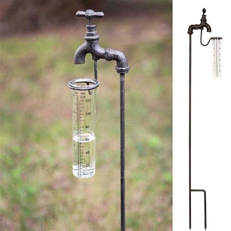 Water Spigot Rain Gauge Box Of 2 Dandj Farmhouse Collections Outdoor