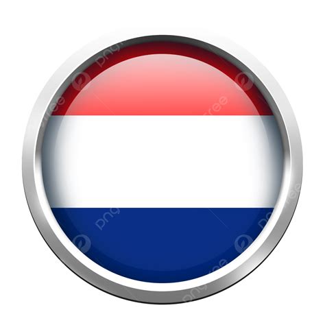 Netherland Flag Glossy Button Netherlands Netherlands Flag