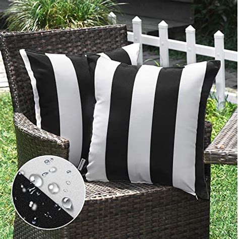 I Tested the Best Black and White Striped Outdoor Pillows for a Chic ...