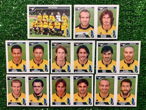 SET FIGURINE CALCIATORI Panini 2004 05 Squadra Modena Tematica Completa