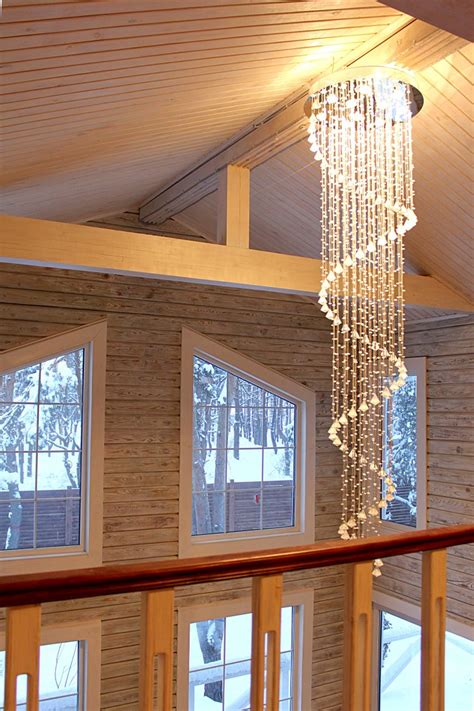 Люстра для второго света в деревянном доме (61 фото)