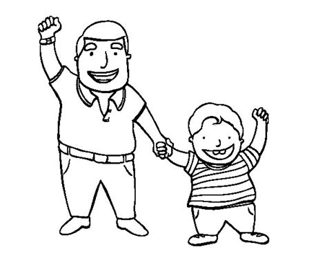 Desenho De Papai E Filho Para Colorir Colorir