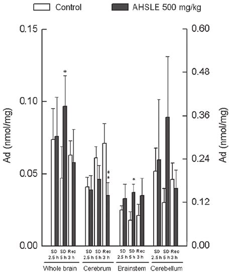 Adenosine Diphosphate Adp Concentrations In Different Brain Regions