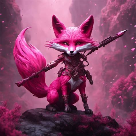 Pink Fox With Weapons Ai Generated Artwork Nightcafe Creator