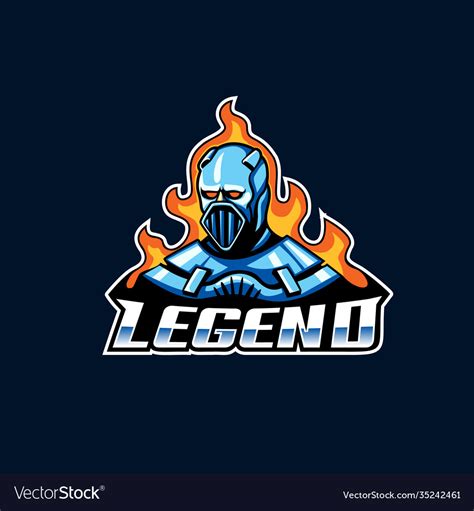 Legend mascot logo icon design concept Royalty Free Vector