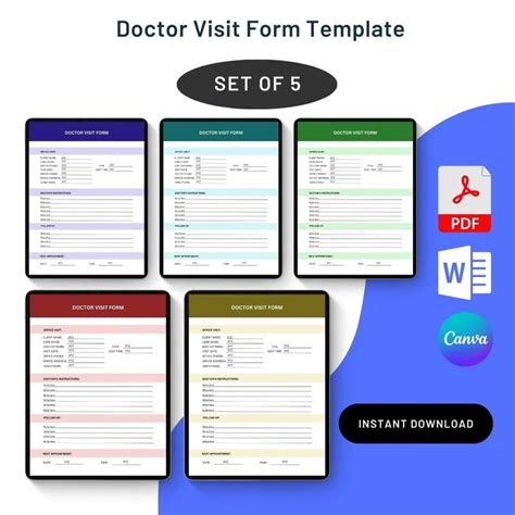 Doctor Visit Form Template Printable In Pdf And Word Doctor Visit