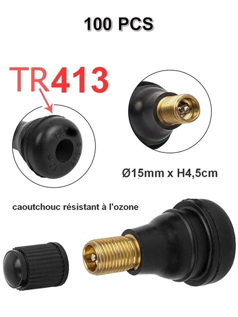 Lot De 100 Valves Tr413 Pour Pneumatiques Tubeless Voiture Leroy Merlin