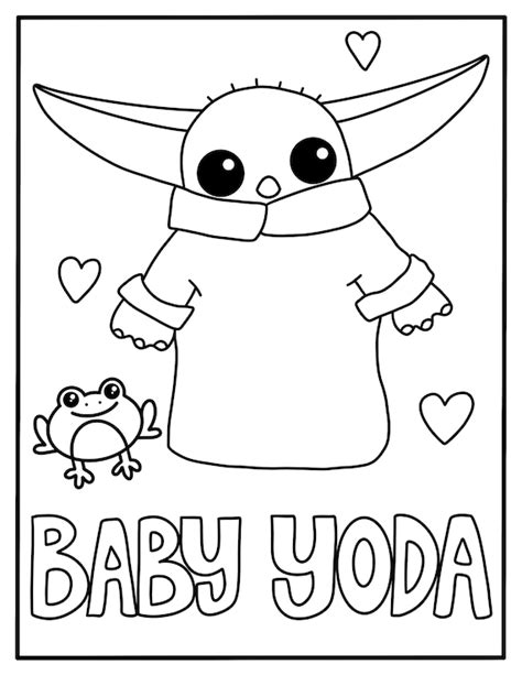 Baby Yoda Coloring Pages Free Pdf Printables