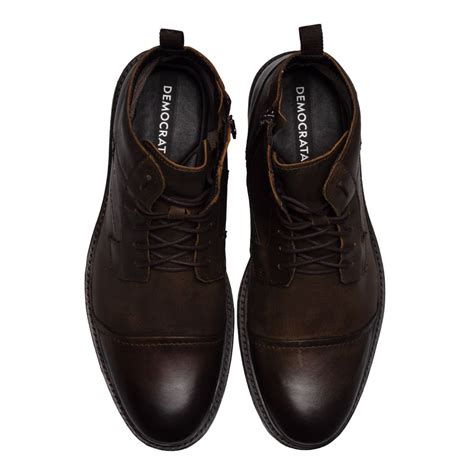 Bota Masculina Democrata Garage Astro Marrom Escuro Marrom Escuro