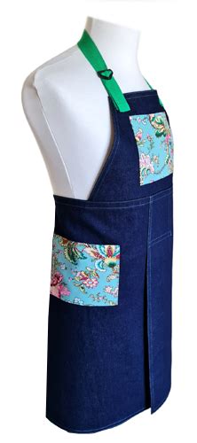 Mint Rose Denim Split Leg Apron X With Adj Neck Strap