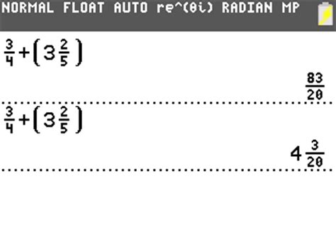 Solution Entering And Computing Fractions On The Ti Plus