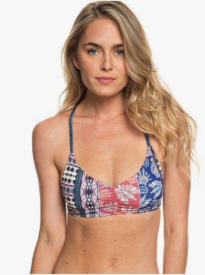 Bohemian Vibes Athletic Tri Bikini Top Roxy