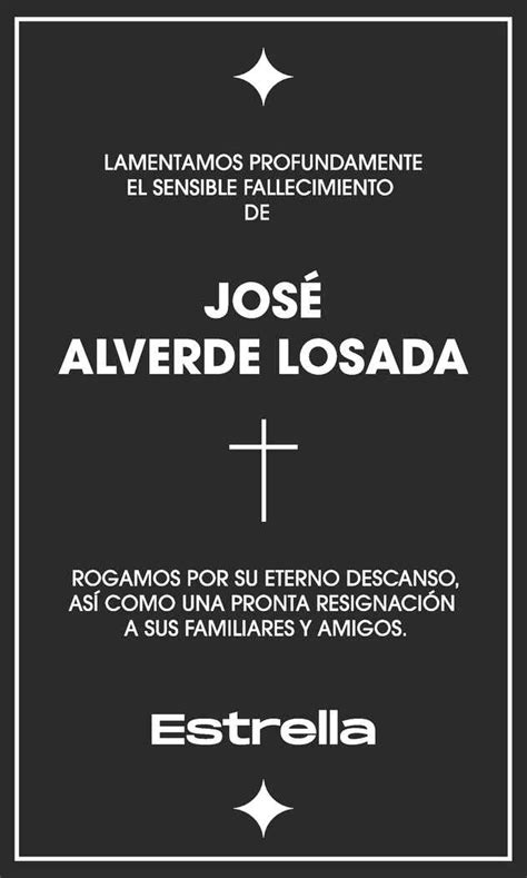 Se Or Jos Alverde Losada Obituario Esquela