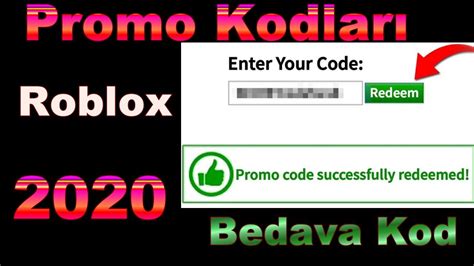 Ücretsiz Promo Kodları 2020 Bedava Promosyon Kodları ROBLOX KODLARI