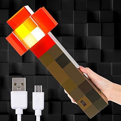 Minecraft Toys Redstone Torch Inch Led Lamp Usb Rechargeable For