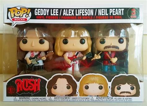 Funko Pop Rocks Rush Geddy Lee Alex Lifeson E Neil Peart