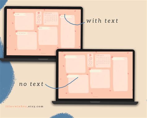 Pink Desktop Wallpaper Organizer for Students Teacher - Etsy