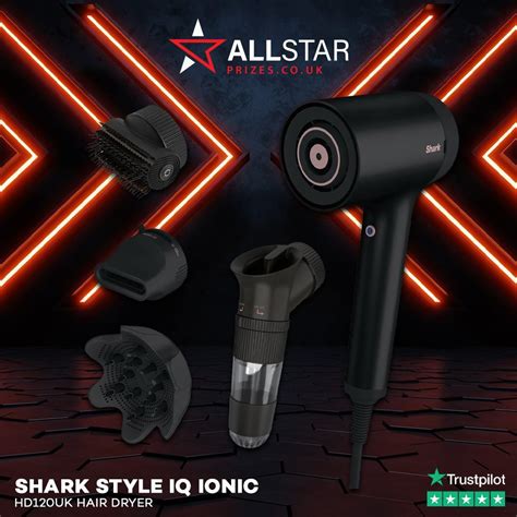 Shark Style Iq Ionic Hair Dryer And Styler Hd120uk All Star Prizes