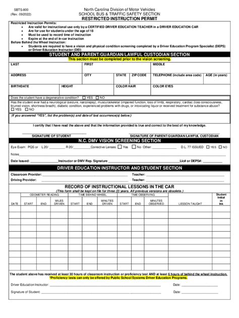 Fillable Online North Carolina Division Of Motor Vehicles School Bus