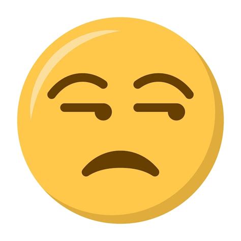 El Icono Del Emoji De La Cara Sin Gracia Vector Premium