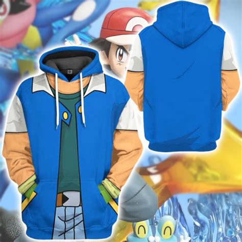 Ash Ketchum Character Costume Tshirt Halloween Cosplay Etsy